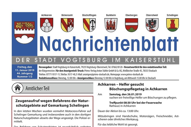 Nachrichtenblatt 01.2019