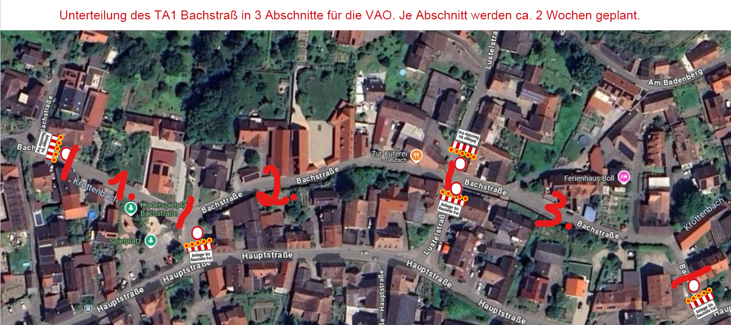 Bachstraße Bauabschnitte